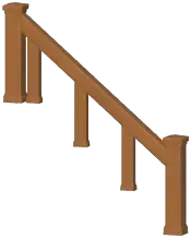 Long Wooden Handrail