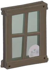 破旧木板幽灵窗