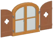 Rustic Arched Casement Window