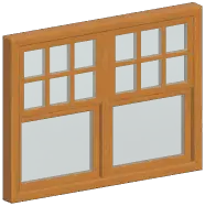 Double Wooden Window