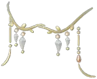 Gold Sand Twig Face Chain