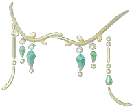 Gold Sand Twig Face Chain