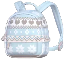 Snowflake-Trim Casual Backpack