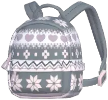 Snowflake-Trim Casual Backpack