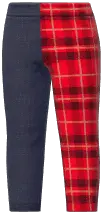 Half Plaid Pencil Pants