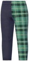 Half Plaid Pencil Pants