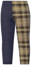 Half Plaid Pencil Pants