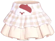 Snowman Plaid Tiered Skirt