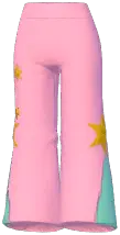 Colorful Embroidered Flared Pants