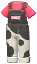 Cow-Print Overalls