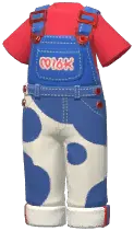 Cow-Print Overalls