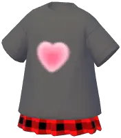 Large T-Shirt w/ Pleated Skirt