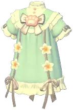 Green-Bud Floral Vine Dress