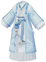 Ink Embroidered Cross-Collar Robe