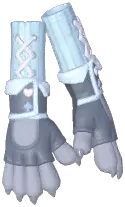 Leather Bunny Paw Long Gloves