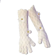 Gold Sand Flower Long Gloves