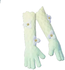 Gold Sand Flower Long Gloves