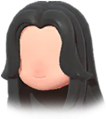 Middle-Parted Long Hair