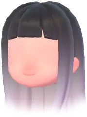 Blunt-Banged Long Straight Hair