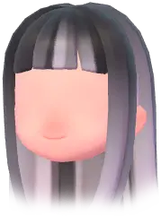 Blunt-Banged Long Straight Hair