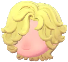 Cream Short Wavy Hair