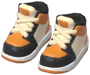 Black-Trimmed Basketball Shoes