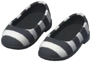 Black & White Round-Toe Flats