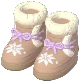Snowflake-Trim Snow Boots