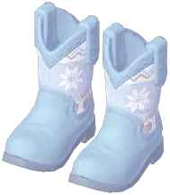 Snowflake-Trim Cowboy Boots