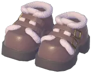Fur-Trimmed Platform Shoes