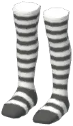 Horizontal Striped Thigh-High Socks