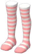 Horizontal Striped Thigh-High Socks