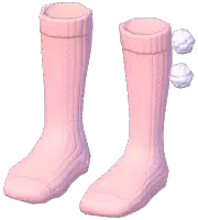 Pom-Pom Knitted Knee Socks
