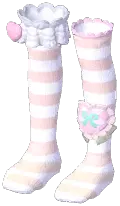 Heart Striped Knee-High Socks