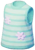 Flower Striped Sleeveless Top