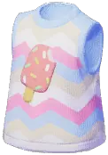 Ice Cream Striped Sleeveless Top