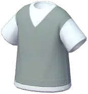 Layered Knitted Vest Shirt