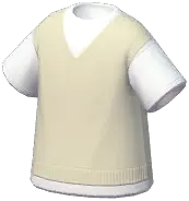 Layered Knitted Vest Shirt