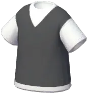 Layered Knitted Vest Shirt