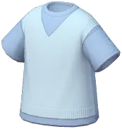 Layered Knitted Vest Shirt