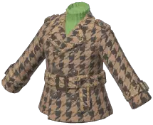 Houndstooth Cropped Trench Coat