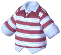 Tiered Lapel Striped Shirt