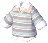 Tiered Lapel Striped Shirt