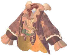 Leaf Canvas Ruffle Attire Robe