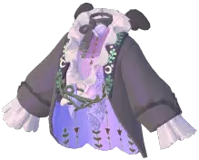 Leaf Canvas Ruffle Attire Robe