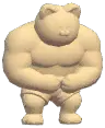Muscle Cat Sand Sculpture