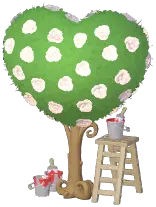 Dyed Rose Heart Tree