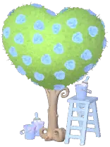 Dyed Rose Heart Tree