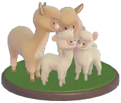 Alpaca Family Ornament
