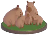 Capybara Family Ornament